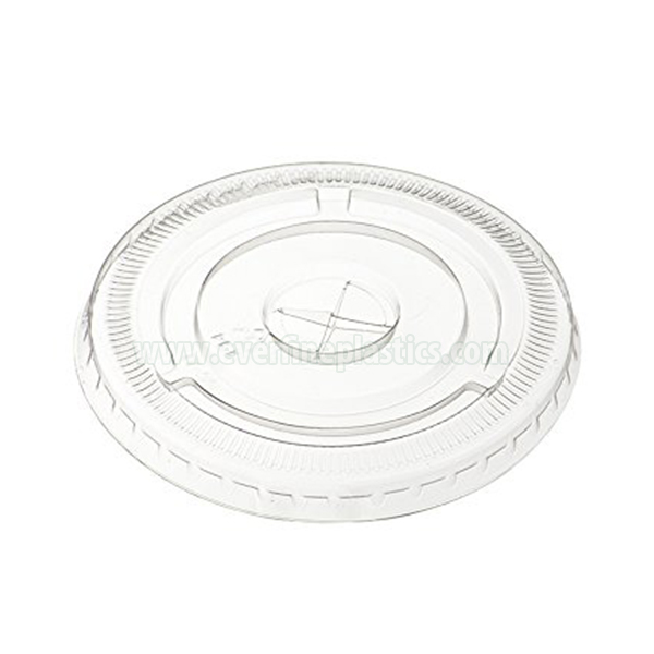 Factory wholesale
 Flat PET Cup Lids, Fits 12 oz. – 24 oz. Cups, Clear – Transparent Drinking Straw