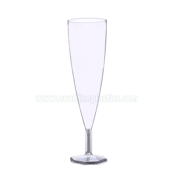 High Performance 
 Plastic Cups – 5.5oz Champagne Glass – Colorful Straight Plastic Jumbo Straw