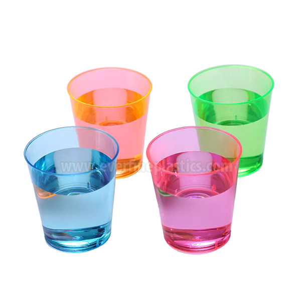 Good Quality
 Plastic Cups – 2oz Neon Shot Glass – Stainless Steel Silicone Plastic Drinking Straws