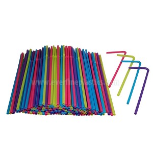 8 3/4 инча пластмасови гъвкави сламки